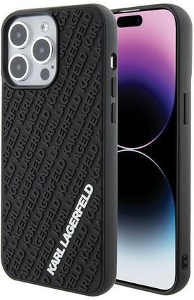 Karl Lagerfeld Klhcp15X3Dmkrlk Iphone 15 Pro Max 6 7" Czarny Black Hardcase 3D Rubber Multi Logo