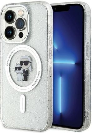 Karl Lagerfeld Klhmp15Lhgkcnot Iphone 15 Pro 6 1" Transparent Hardcase Choupette Glitter Magsafe