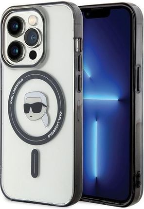 Karl Lagerfeld Klhmp15Lhkhnotk Iphone 15 Pro 6 1" Transparent Hardcase Iml Karl`S Head Magsafe