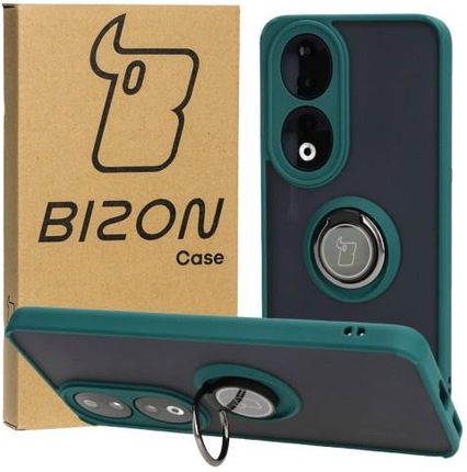 Bizon Etui Case Hybrid Ring Do Honor 90 Ciemnozielone