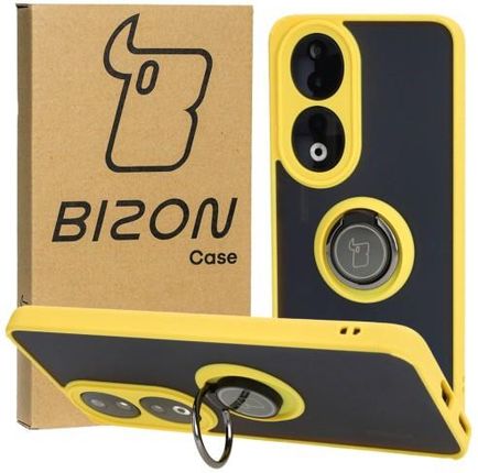 Bizon Etui Case Hybrid Ring Do Honor 90 Żółte
