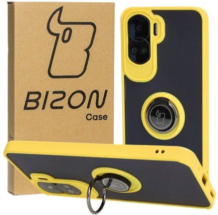 Bizon Etui Case Hybrid Ring Do Honor 90 Lite Żółte