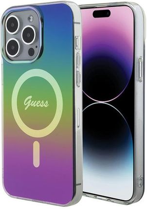 Guess Guhmp15Lhitsk Iphone 15 Pro 6 1" Wielokolorowy Rainbow Hardcase Iml Iridescent Magsafe