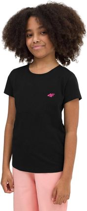 T-shirt gładki dziewczęcy 4F : Rozmiar - 152 cm