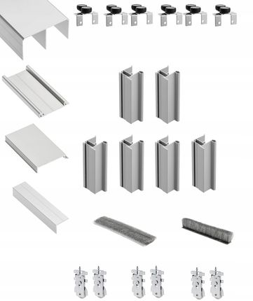Gtv Zestaw Okuć Drzwi Przesuwnych Vista 2,5M/3D Alu