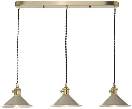Dar Lighting Lampa Wisząca Hadano 3 Light Brass Suspension With Cashmere Shades (Adhad364006)