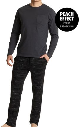 Bawełniana piżama męska Atlantic NMP 361-01 grafitowa (L)