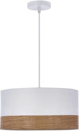 Candellux Lampa Wisząca Porto E27 Biały/Orzechowy 3121625 (3121625)