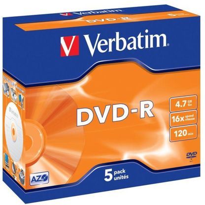 Verbatim DVD-R 16x 4.7GB (Jewel Case 5) MATT SILVER (43519)