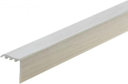 Profil schodowy kątownik progowy PVC laminat CEZAR 30x30mm 1,8m Dąb Biały