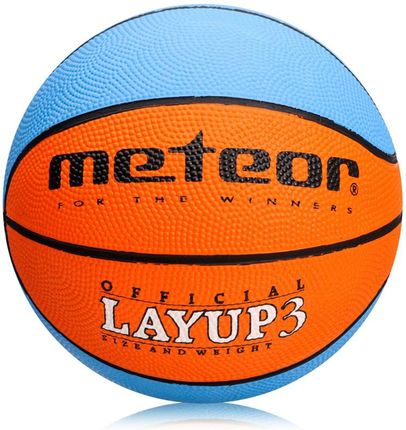 Piłka Do Koszykówki Meteor Layup 07067 Kolor Niebieski. Pomarańczowy, Rozmiar N/A