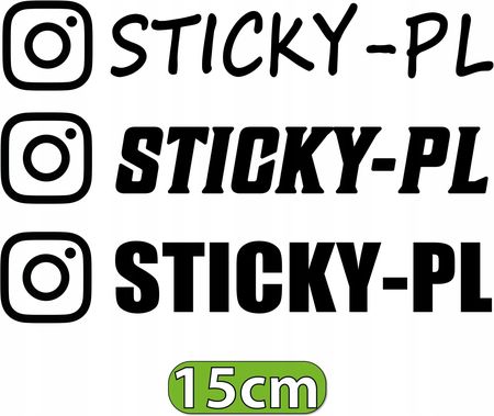 Sticky Studio Naklejka Nick Instagram Na Motor Auto 15Cm