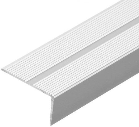 Profil schodowy szeroki ryflowany aluminium anoda CEZAR 1,8m Srebrny