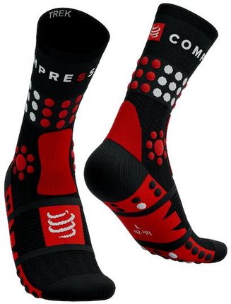 COMPRESSPORT skarpetki trekkingowe TREKKING SOCKS black/core red/white