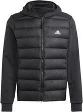 Zdjęcie Kurtka z kapturem męska adidas ESSENIALS HYBRID DOWN czarna HZ4430 - Zielona Góra