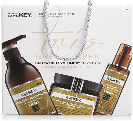 SARYNA KEY Trio Goes Deeper Repair Light - zestaw szampon 500ml | maska 500ml | olejek 105ml