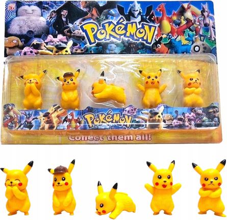 Toys Figurka Pikachu Duży Zestaw 5 Figurek Pokemon Go