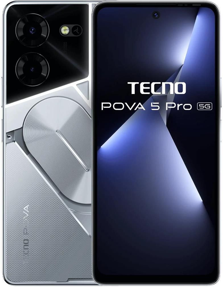 Celular Tecno Pova 5 Pro 5G Silver 256GB 8RAM 50MP + Forro - Olímpica