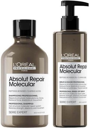L'Oréal Professionnel Absolut Repair Molecular regenerujący zestaw do włosów zniszczonych | szampon 300ml, serum 250ml