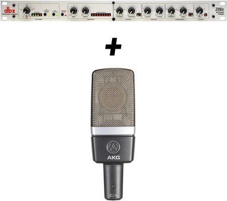‌AKG C214 + dbx 286S - mikrofon pojemnościowy + przedwzmacniacz mikrofonowy