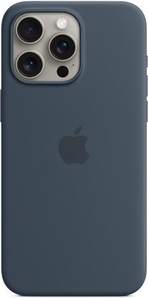 Apple Silikonowe Etui Z Magsafe Iphone 15 Pro Max Błękit