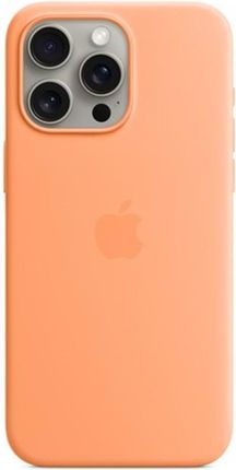 Apple Silikonowe Etui Z Magsafe Iphone 15 Pro Max Pomarańcz