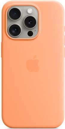 Apple Silikonowe Etui Magsafe Iphone 15 Pro Pomarańcz