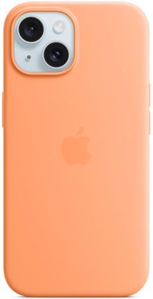 Apple Silikonowe Etui Magsafe Iphone 15 Pomarańcz