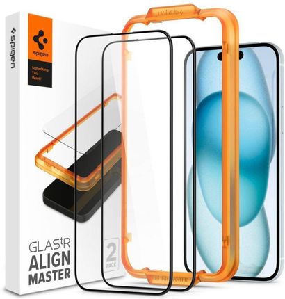 Spigen Alm Glass Fc 2-Pack Do Iphone 15 Black