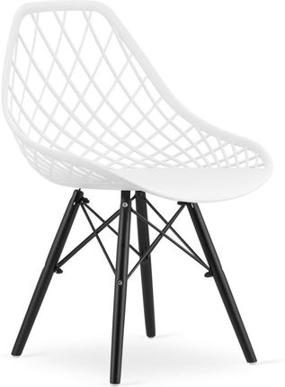 Krzesło SAKAI - białe / nogi czarne x 1