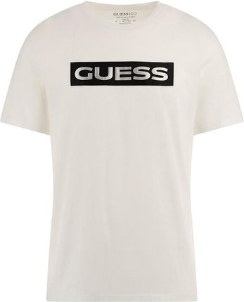 Męska Koszulka z krótkim rękawem Guess SS Bsc HD Metallic Logo Tee M3Bi80K9Rm1-G011 – Biały