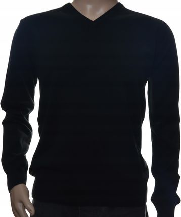 Sweter męski z kaszmiru i wełny merynosów L czarny