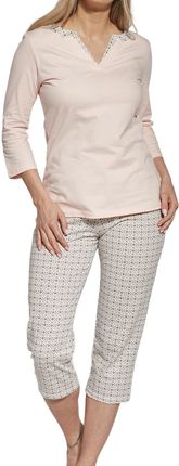 Rozpinana piżama damska z rękawem 3/4 Cornette 766/358 CINDY  (XL)