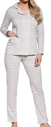 Rozpinana piżama damska Cornette 482/364 ELLA beż (XL)