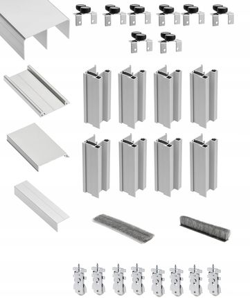 Gtv Zestaw Okuć Drzwi Przesuwnych Loca 4,0M/4D Alu