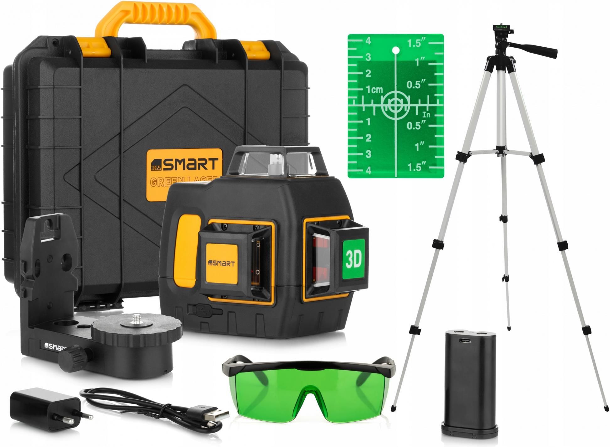 Niwelator Smart365 Laser Krzyżowy Zielony 360 40M + Statyw ALSM0603040G ...