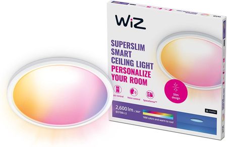 WiZ Plafon SuperSlim 22 W, kolorowe światło, biały (929003300901)