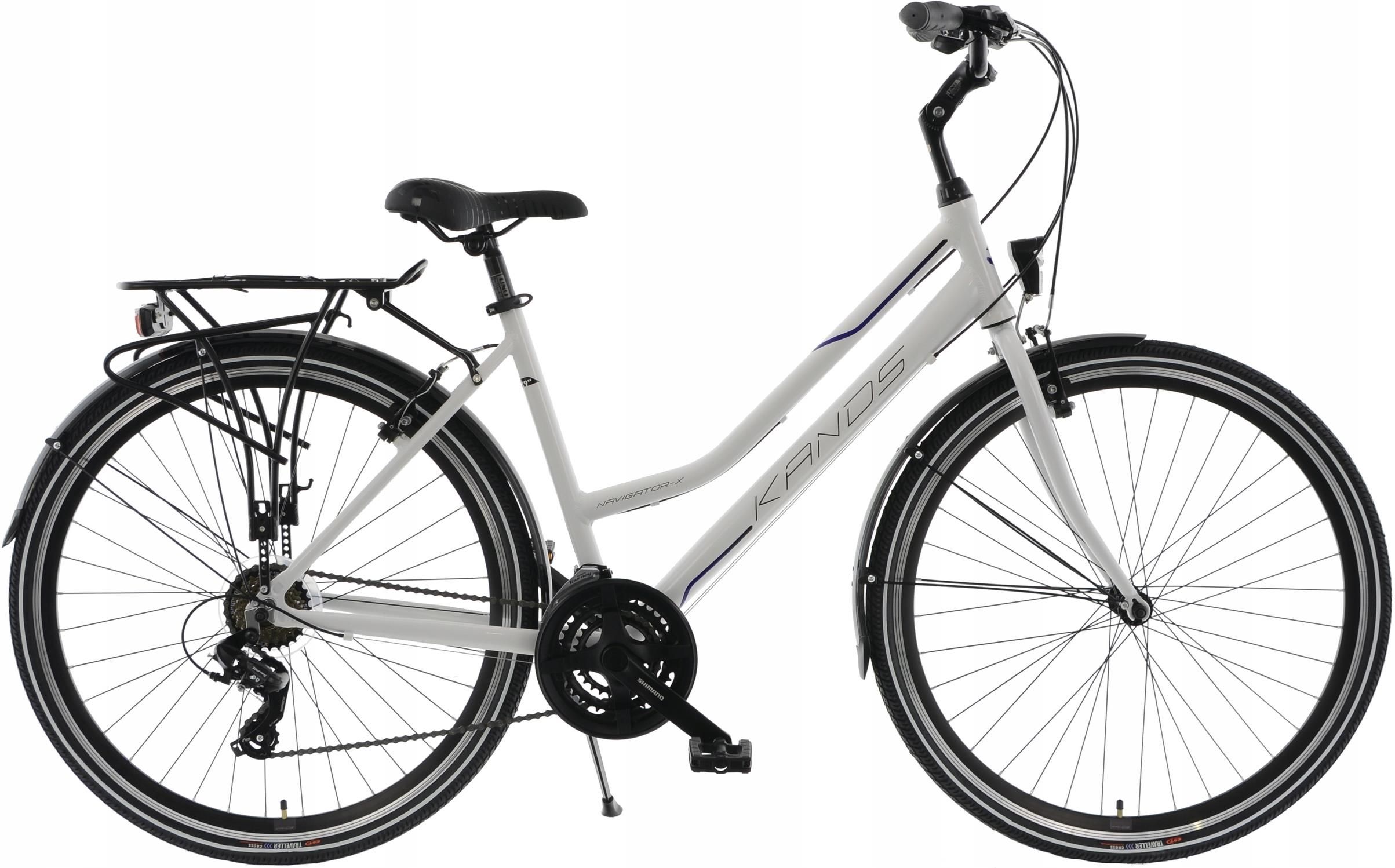 Kands Trekking Navigator Biały 28 2023 Rowery Turystyczne Uniwersalne
