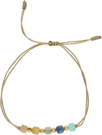 Bransoletka złota na sznureczku z kamieniami naturalnymi DIA-BRA-6427-585