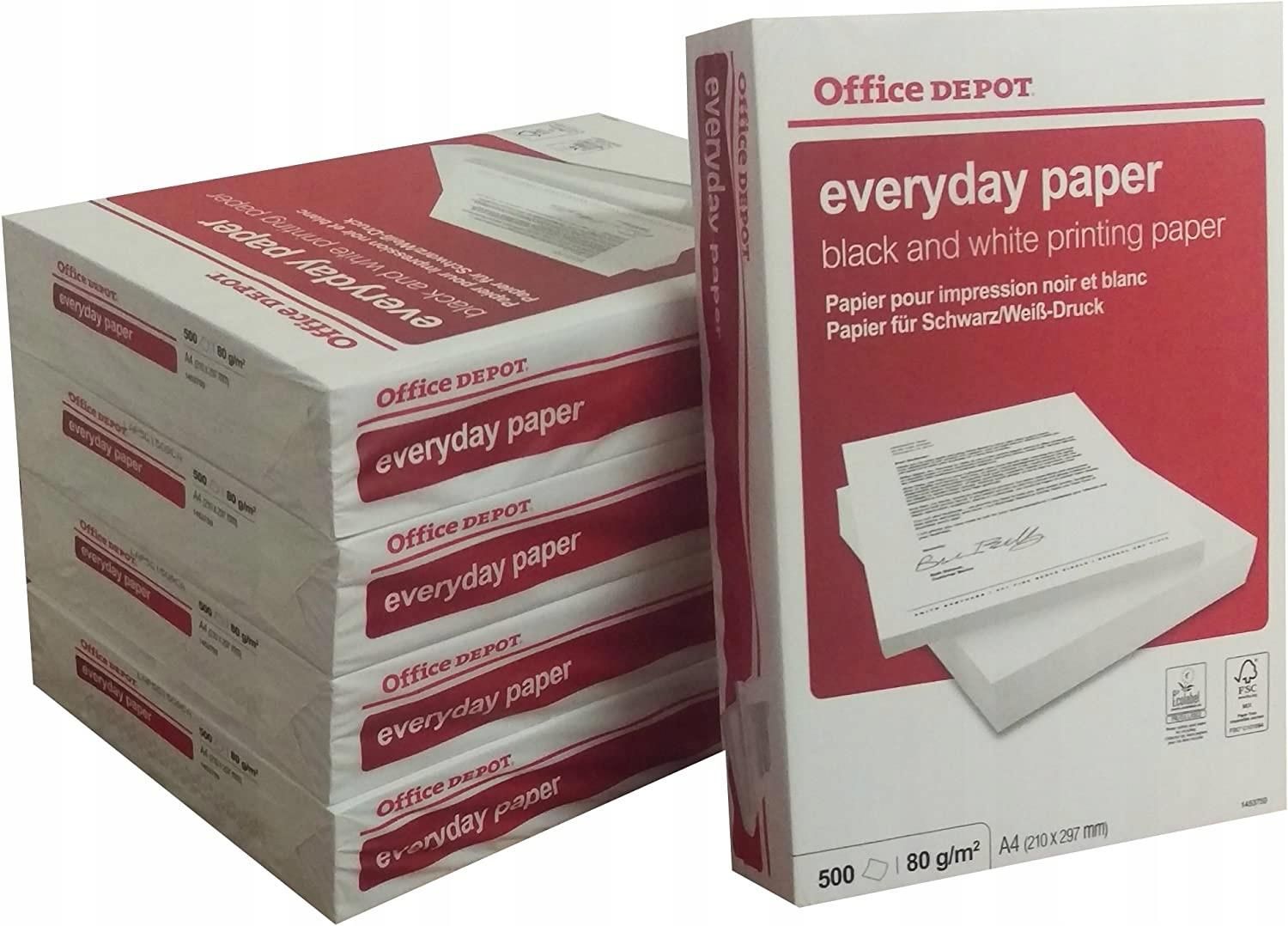 Office Depot Papier Ksero A4 Biały 80G Karton 5Ryz Ceny i opinie