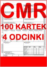Cmr List Przewozowy 100 Kartek 4 Odc. 25 Kpl