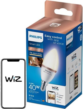 Philips Smart LED Żarówka E14 C37 4,9 W (40 W), regulowana jasność (929002448521)
