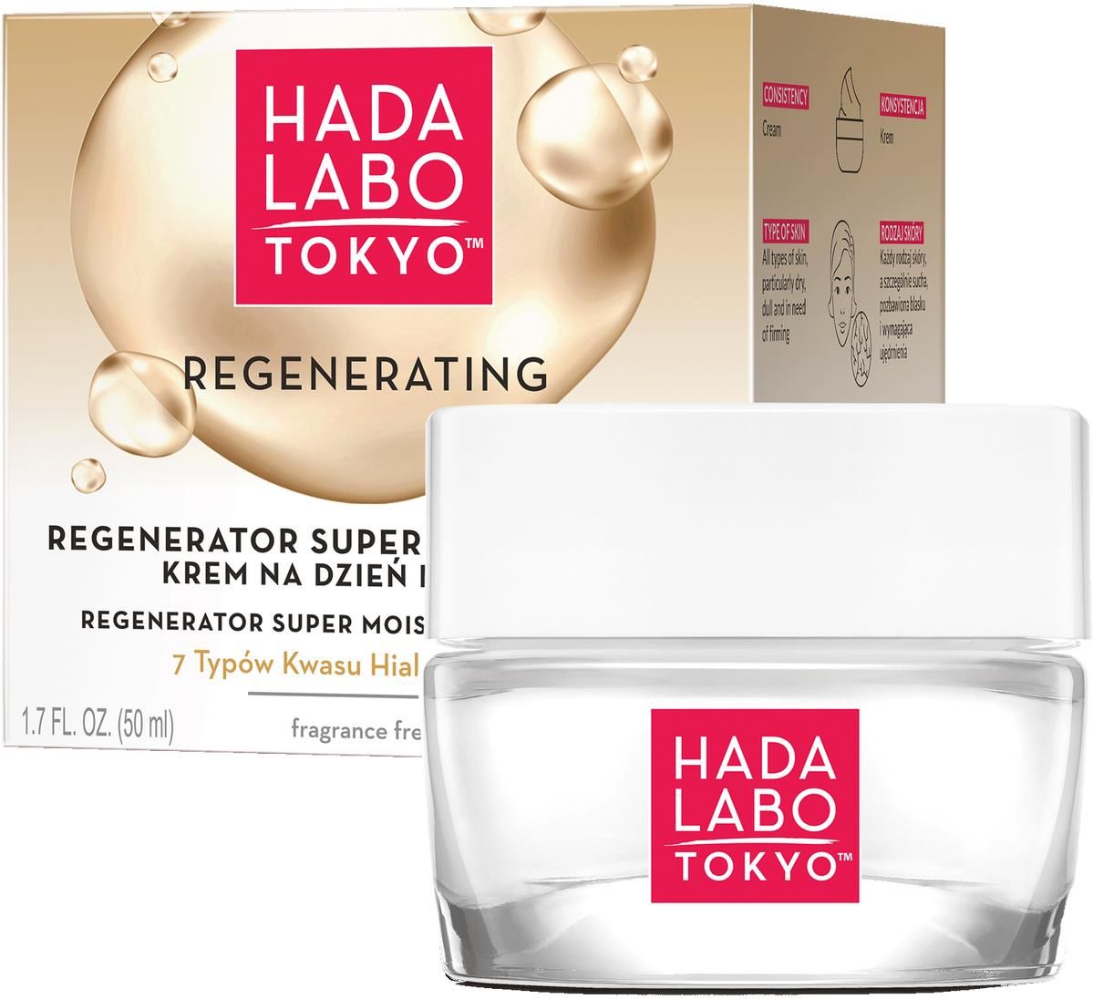 Hada Labo Tokyo Regenerating Super nawilżający krem do twarzy na dzień ...