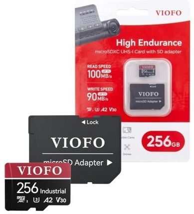 VIOFO INDUSTRIAL 256GB KARTA PAMIĘCI MICROSDXC DO REJESTRATORÓW - UHS-I U3 100/90 MB/s V30 A2