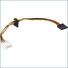 InLine Strom Kabel intern, 1x 13,34cm (5,25'') an 2x 15pol SATA, 0,3m (29672C)