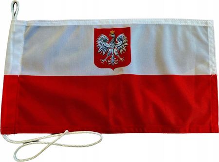 Bandera Flaga Polska 50X80Cm Na Jacht Poliester