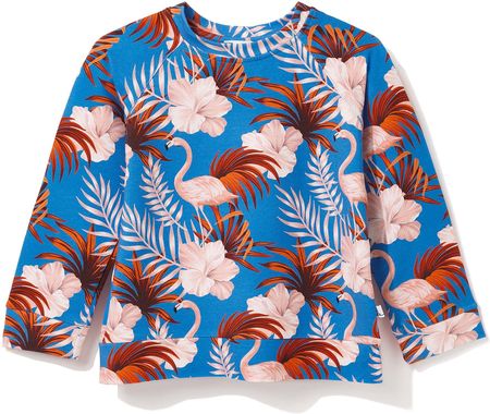 Bluza bawełniana ze ściągaczami Flamingi