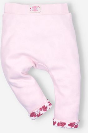 Spodnie niemowlęce WESOŁA PANDA z bawełny organicznej dla dziewczynki