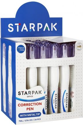 Starpak Korektor W Piórze Z Metalową Końcówką 7Ml 24Szt. - zdjęcie 3