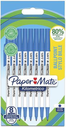 Paper Mate Długopis Kilometrico 1,0Mm Niebieski 8Szt.